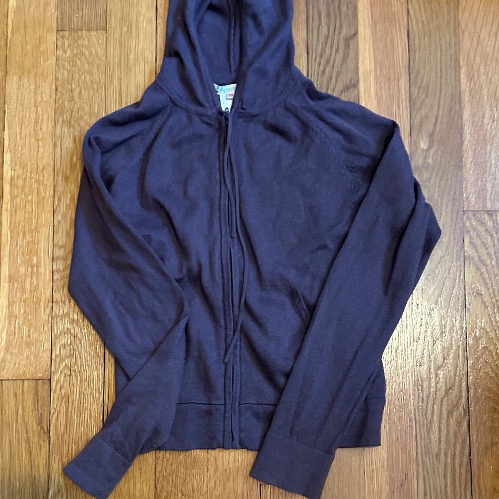 Bonpoint Brown Zip-Up Hoodie (size 10)